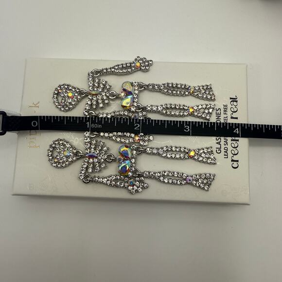 Piper K Creep it Real Halloween Skeleton Glass Stones Earrings - Picture 6 of 7